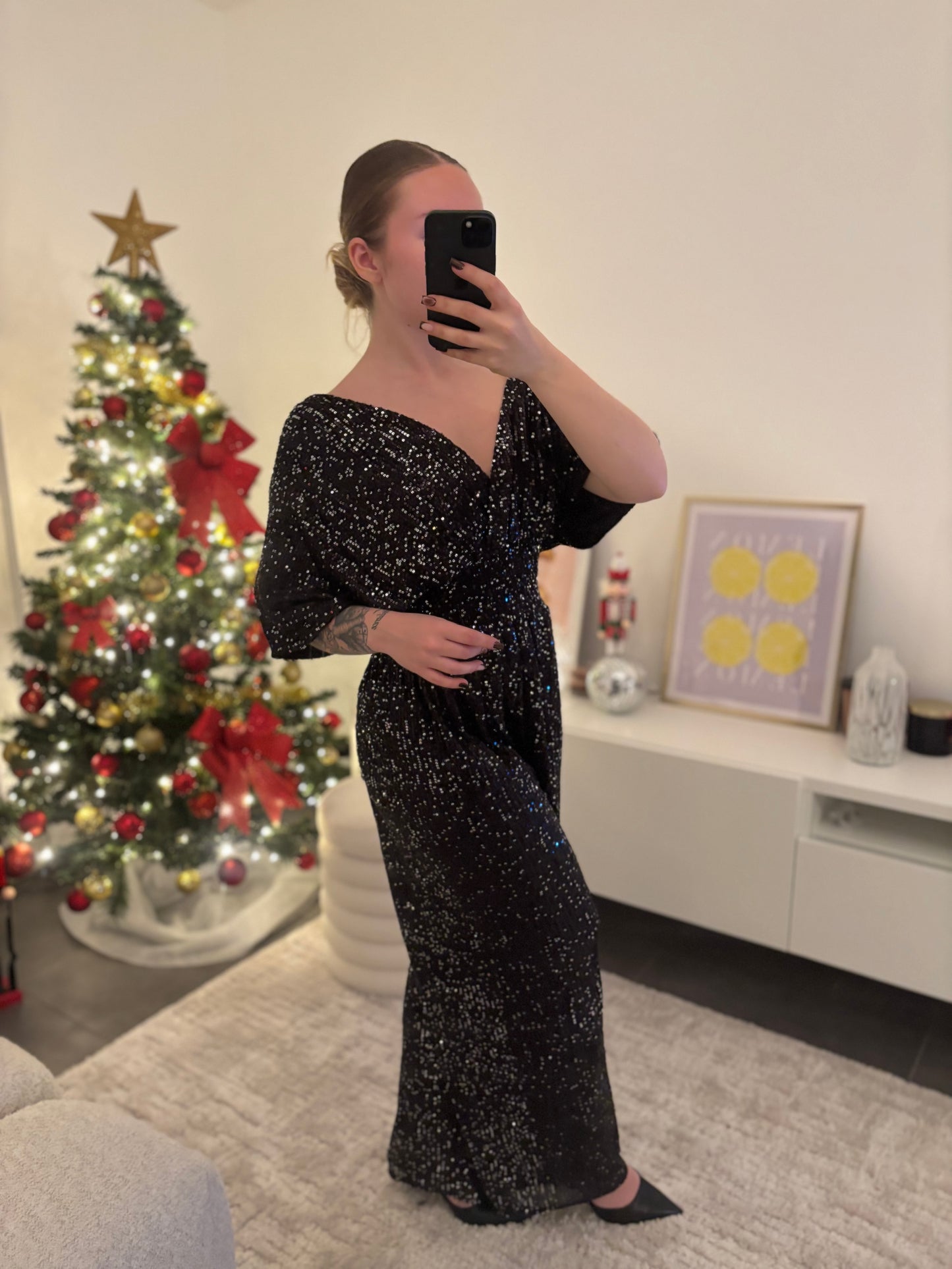 Combinaison noire à sequins