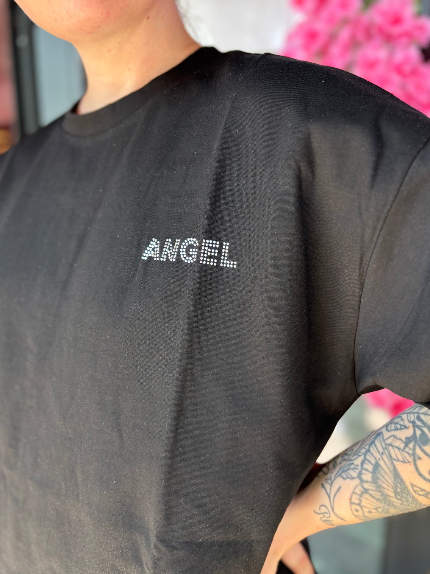 T-shirt Angel noir