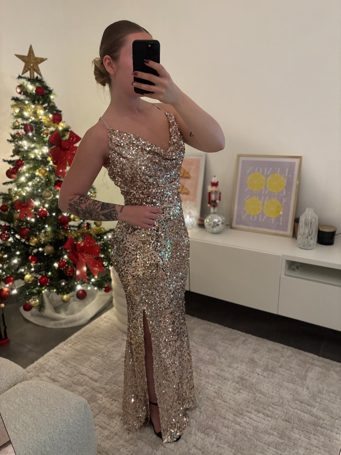 Robe Gala Doré sequins