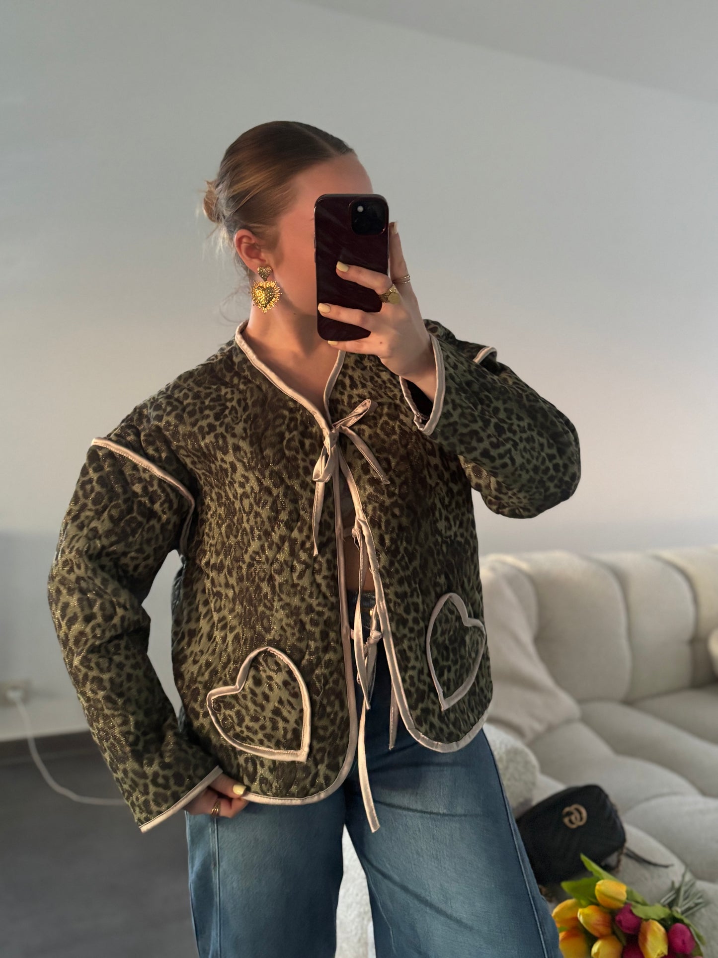 Gilet Esmée léopard paillettes