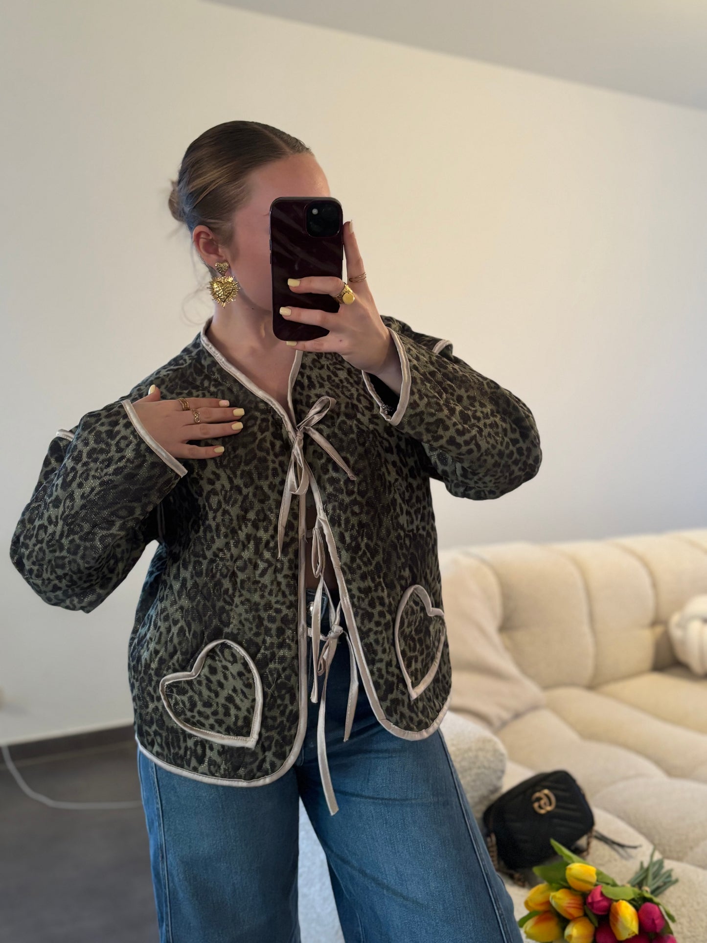 Gilet Esmée léopard paillettes