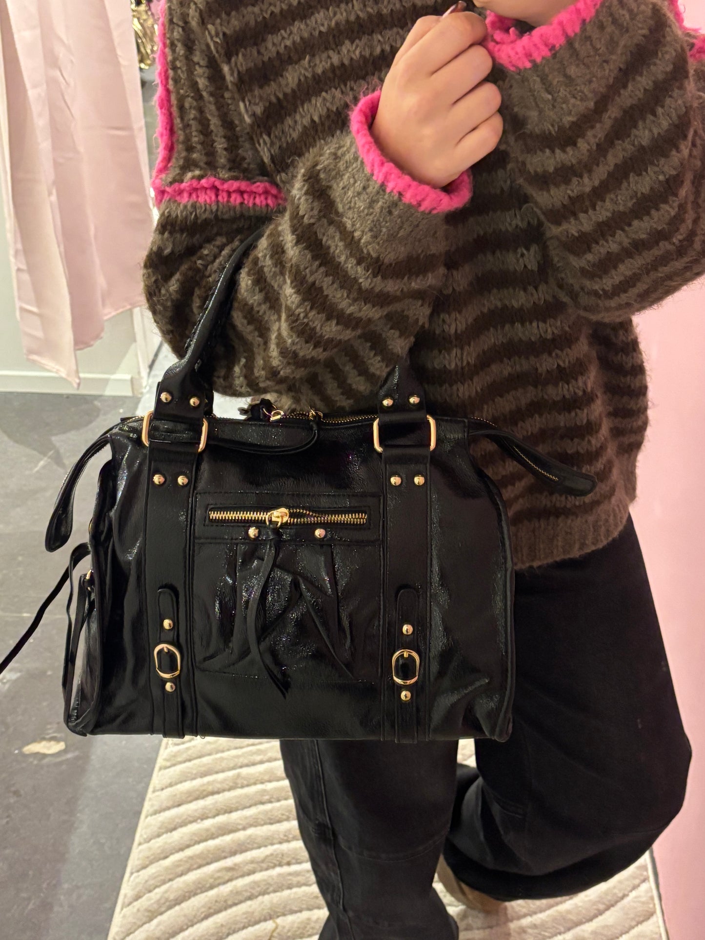 Sac Ciaga Noir brillant Moyen