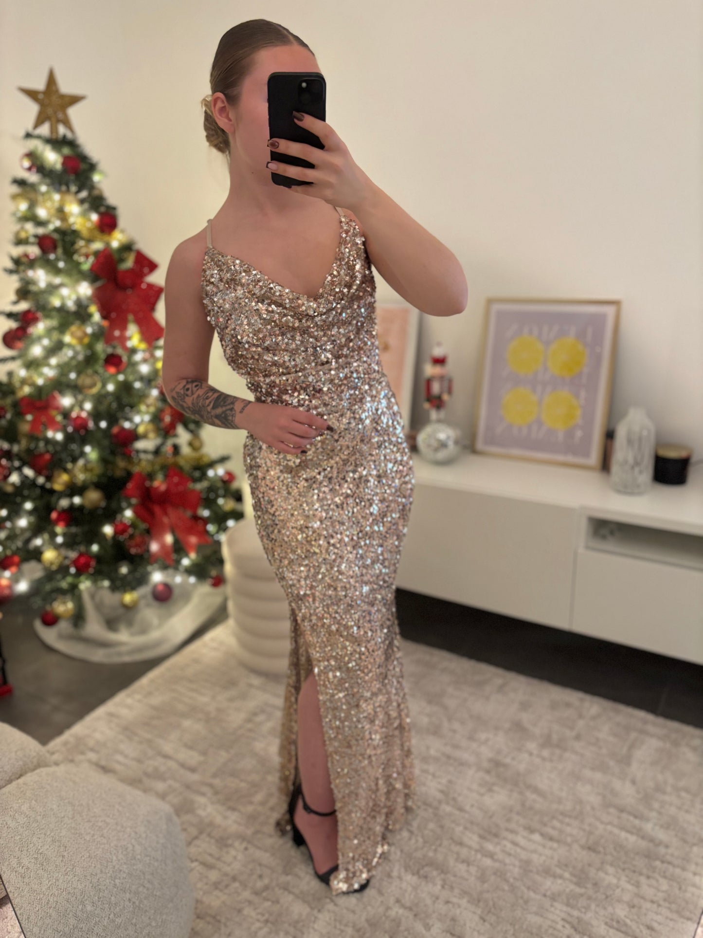 Robe Gala Doré sequins