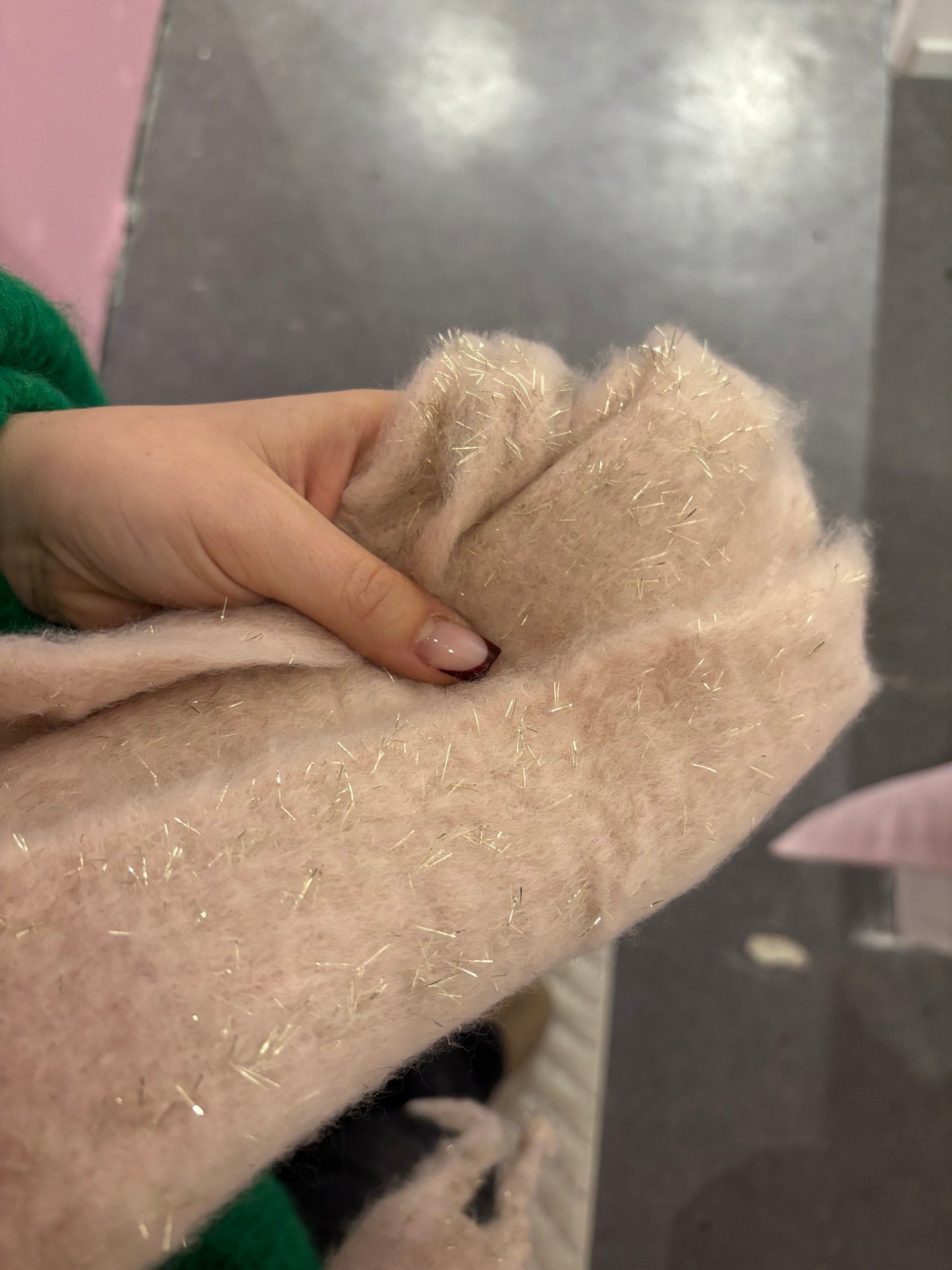 Écharpe Paillettes Rose Personnalisable