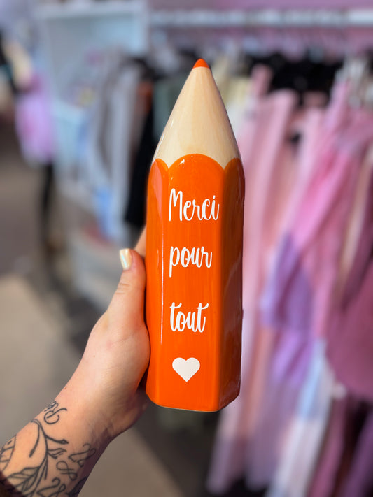 Tirelire Crayon merci pour tout