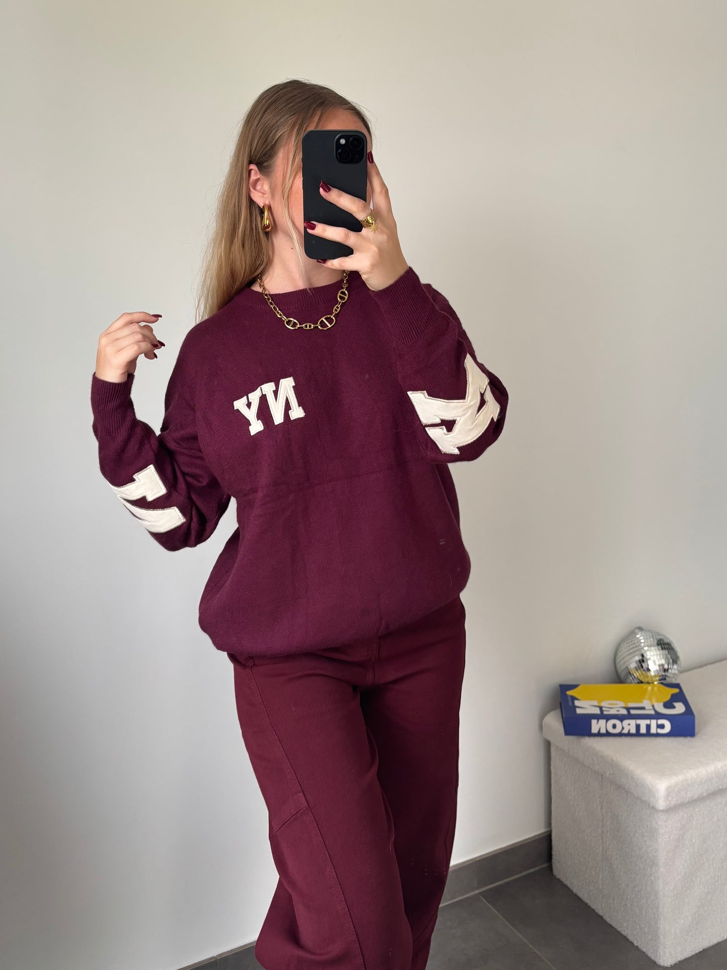 Pull NY bordeaux