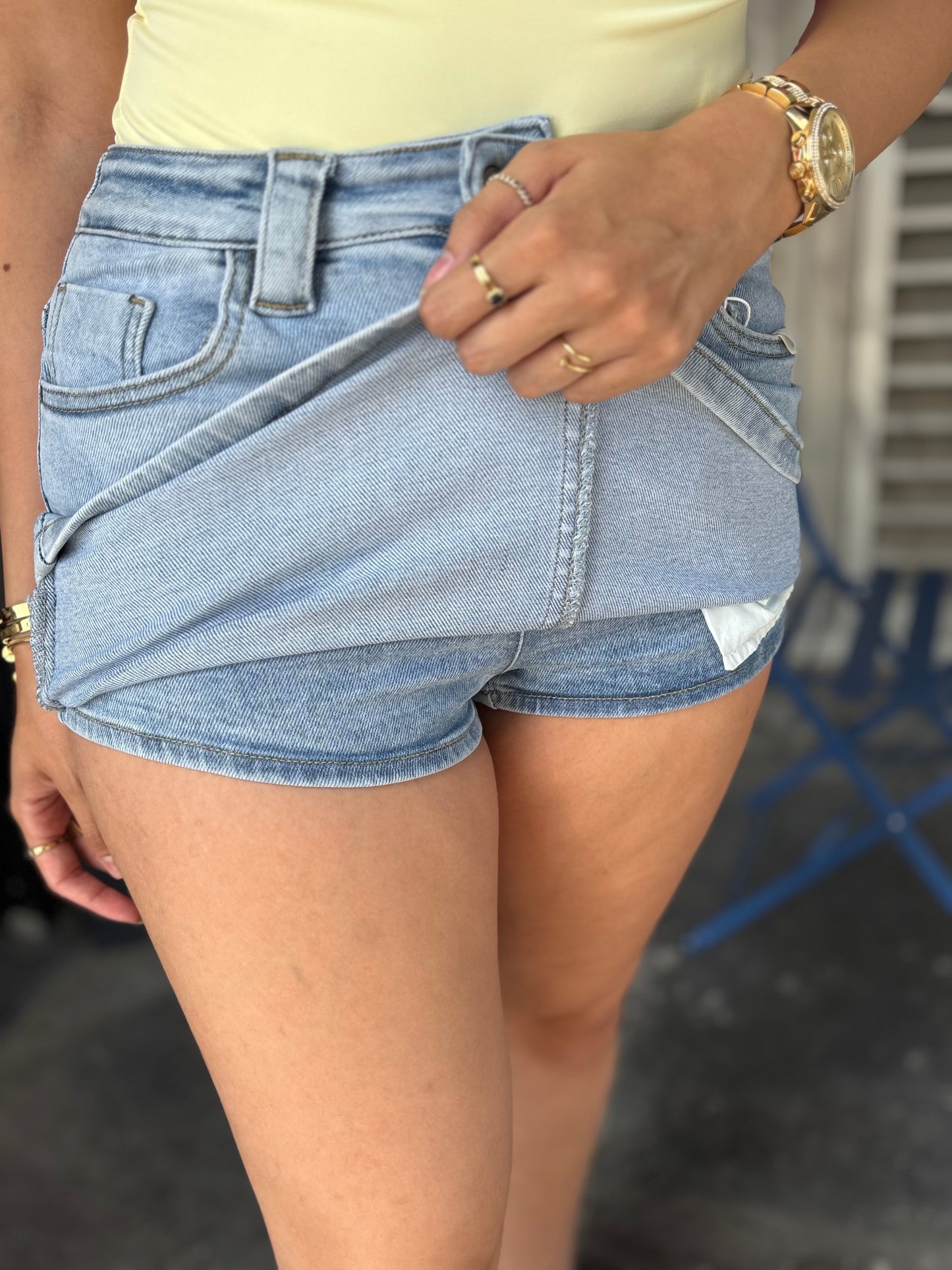 Jupe short en jean