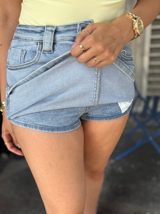Jupe short en jean