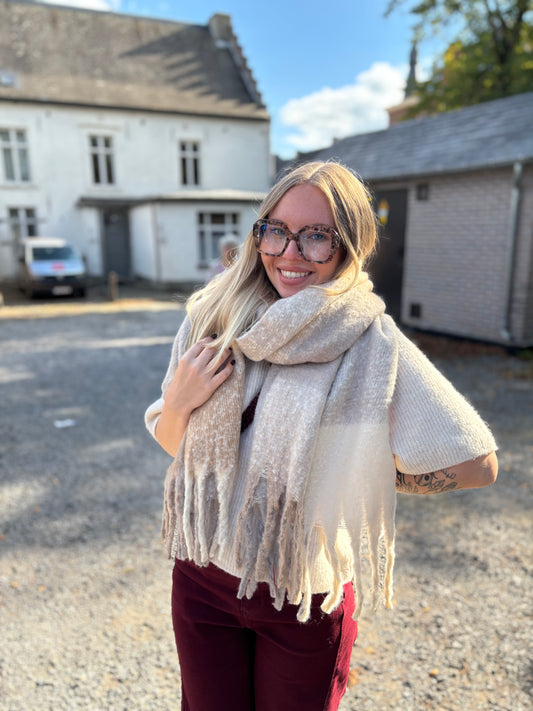 Écharpe Auburn Beige Personnalisable