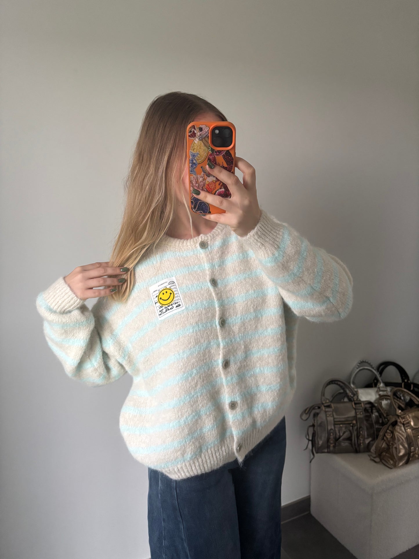 Gilet Smiley bleu ciel