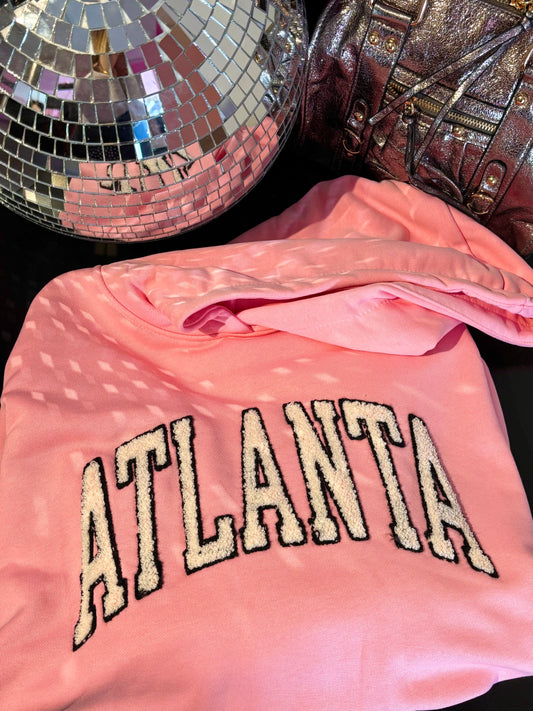 Sweat Capuche Atlanta rose OU gris