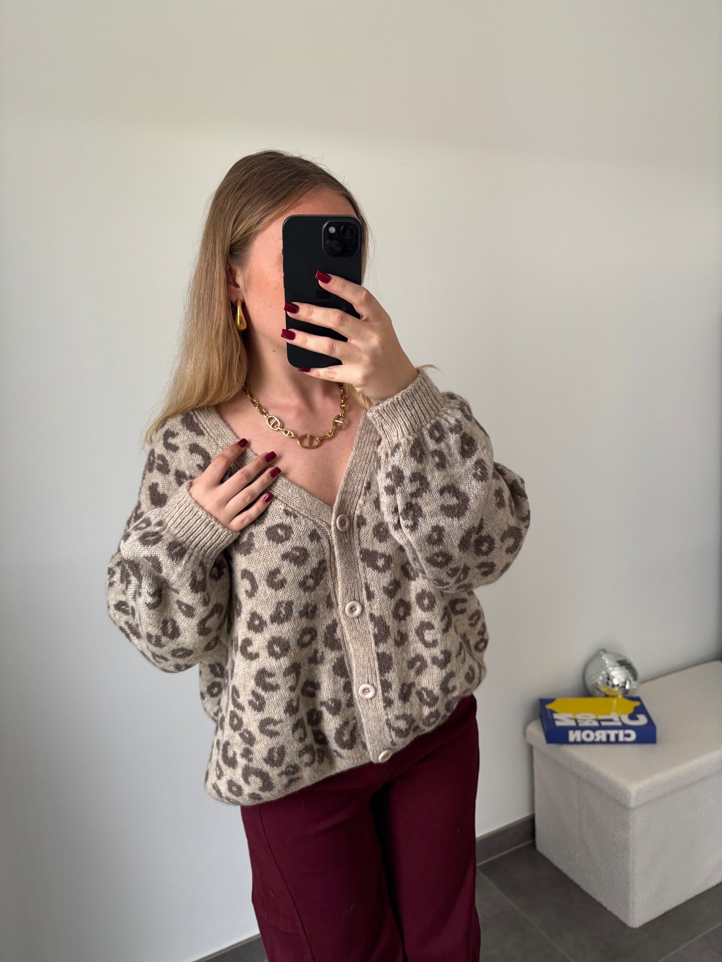 Gilet Léopard Beige Taupe