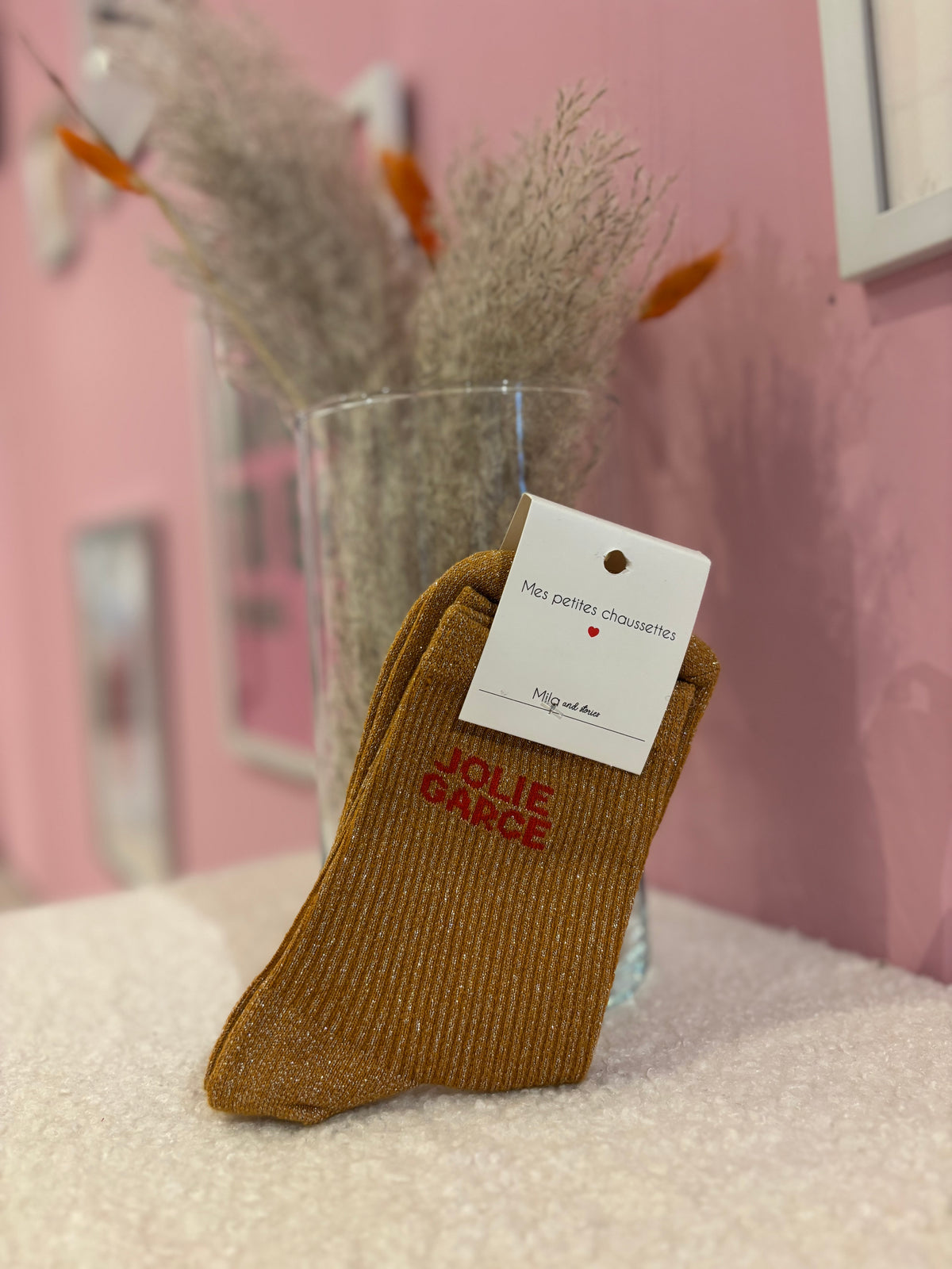 Chaussettes paillettes jolie garce