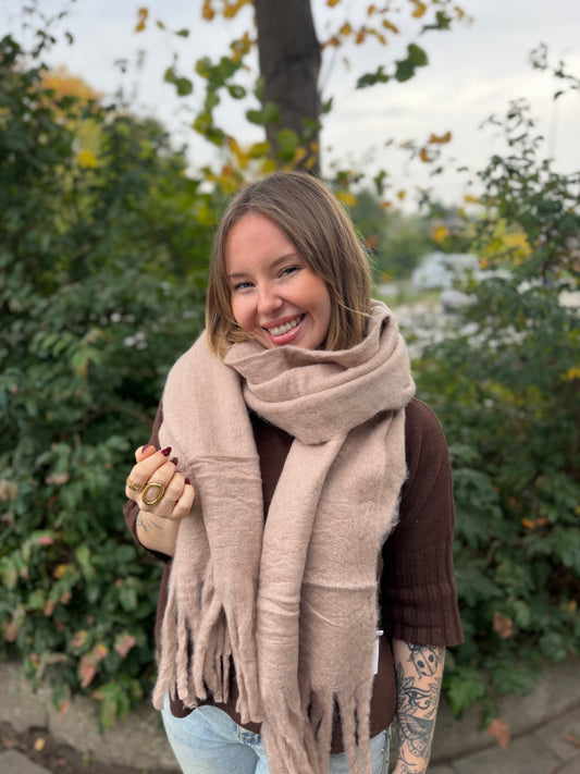 Écharpe Anastasia Beige Personnalisable