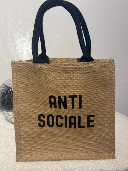 Sac en jute anti sociale beige