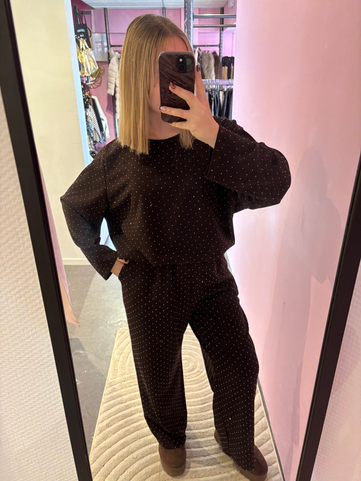 Ensemble choco strass