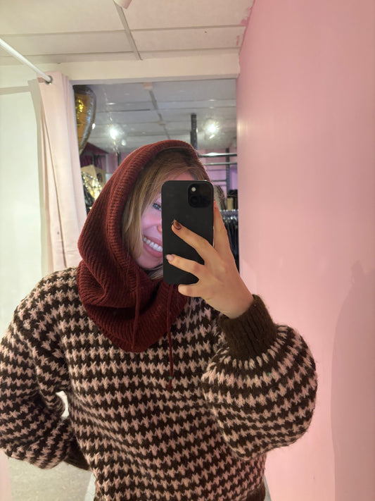 Capuche cagoule bordeaux