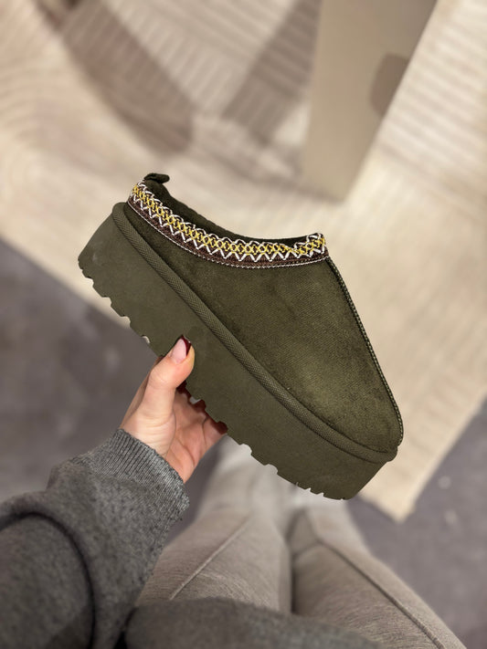 Chaussures Cozy Kaki