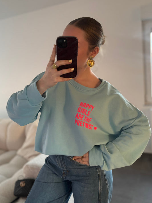 Sweat Happy Girls Bleu