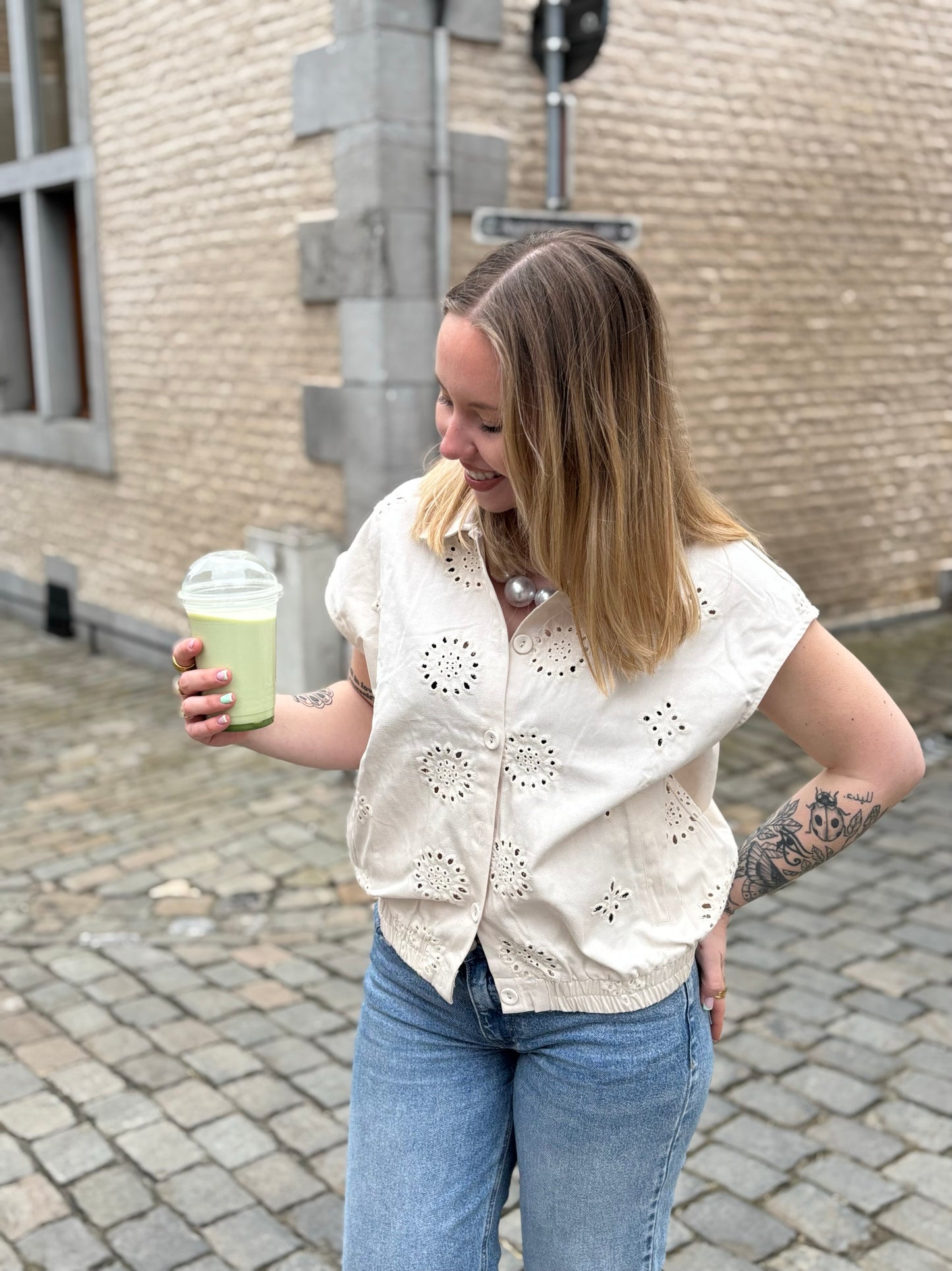 Gilet Solène beige