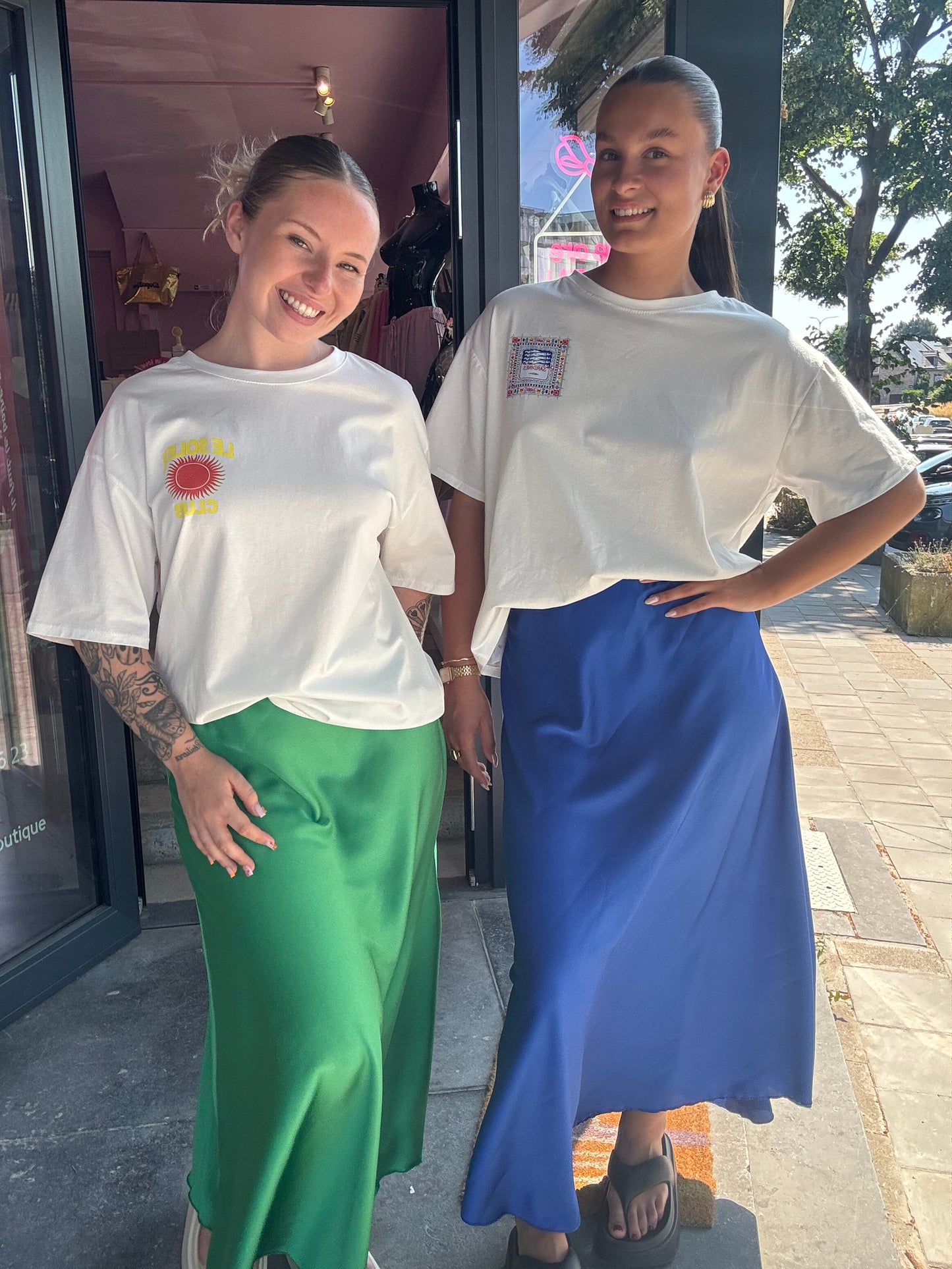 Jupe en satin diverses coloris