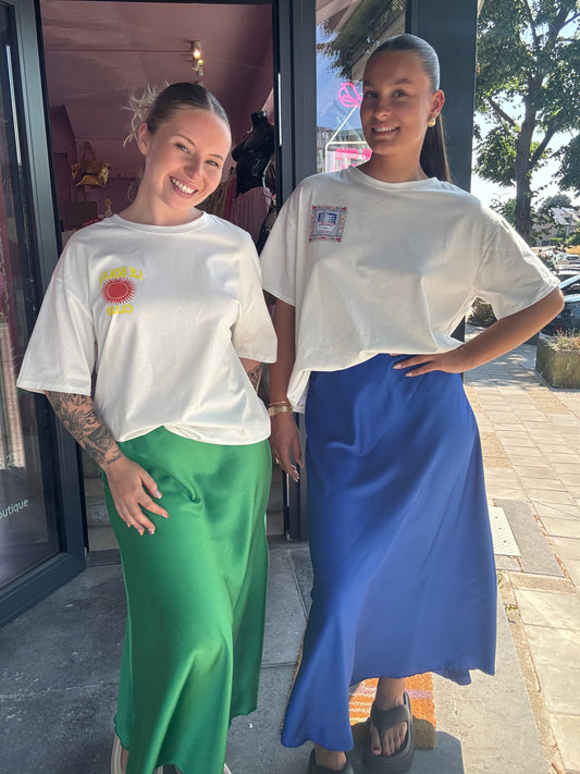 Jupe en satin diverses coloris