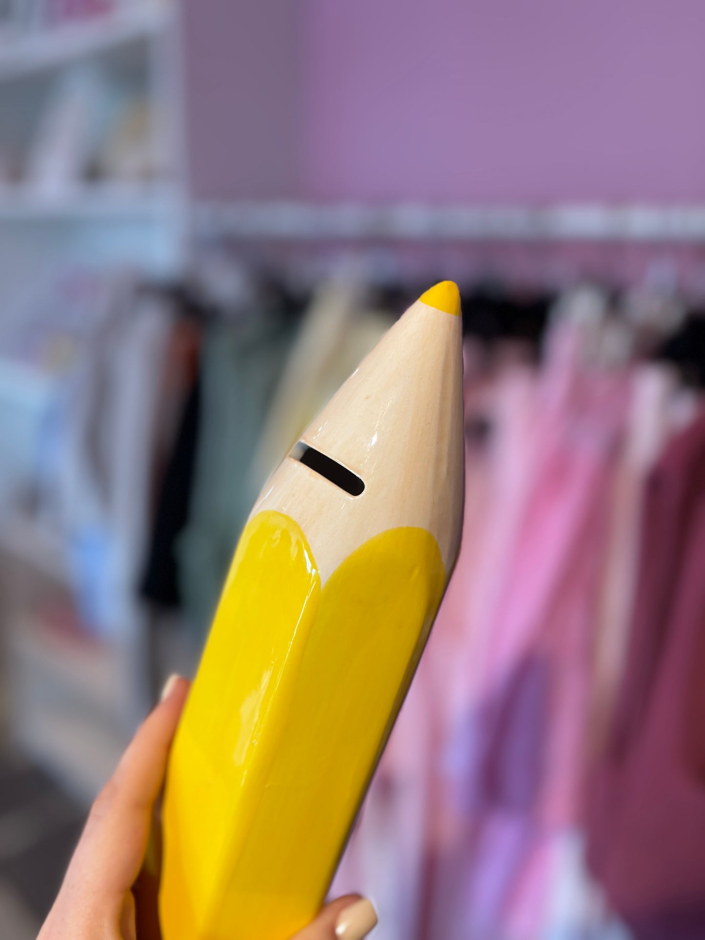 Tirelire Crayon instit en or
