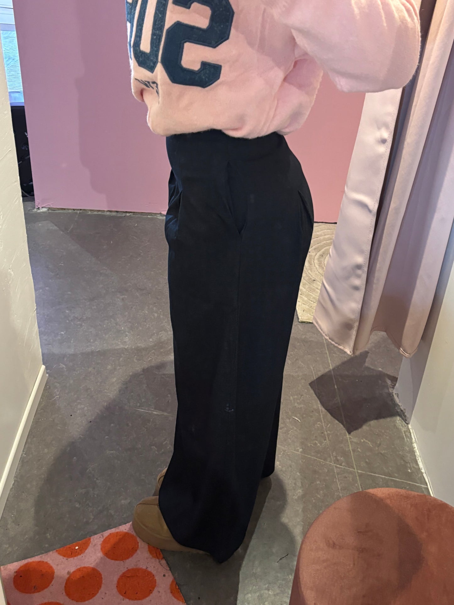 Pantalon classique droit bleu bic