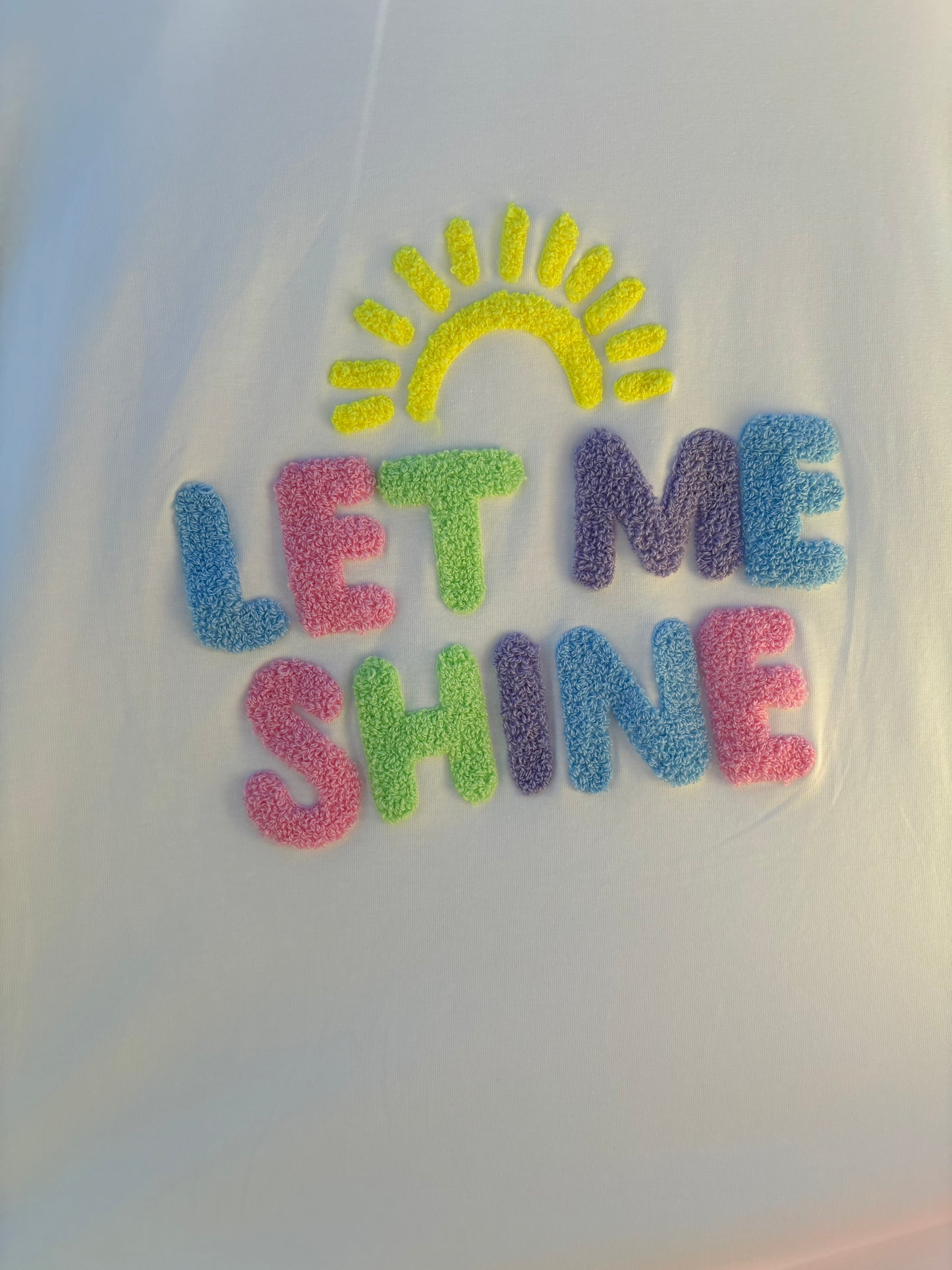 T-shirt let me shine diverses couleurs