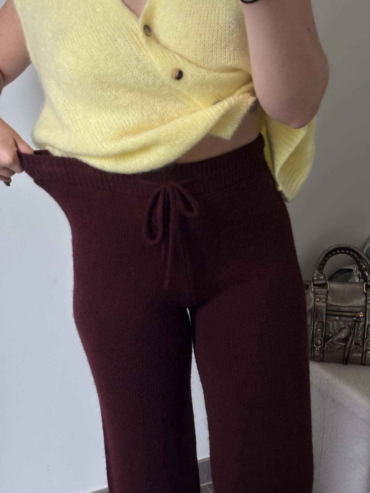 Pantalon bordeaux laine Sarah