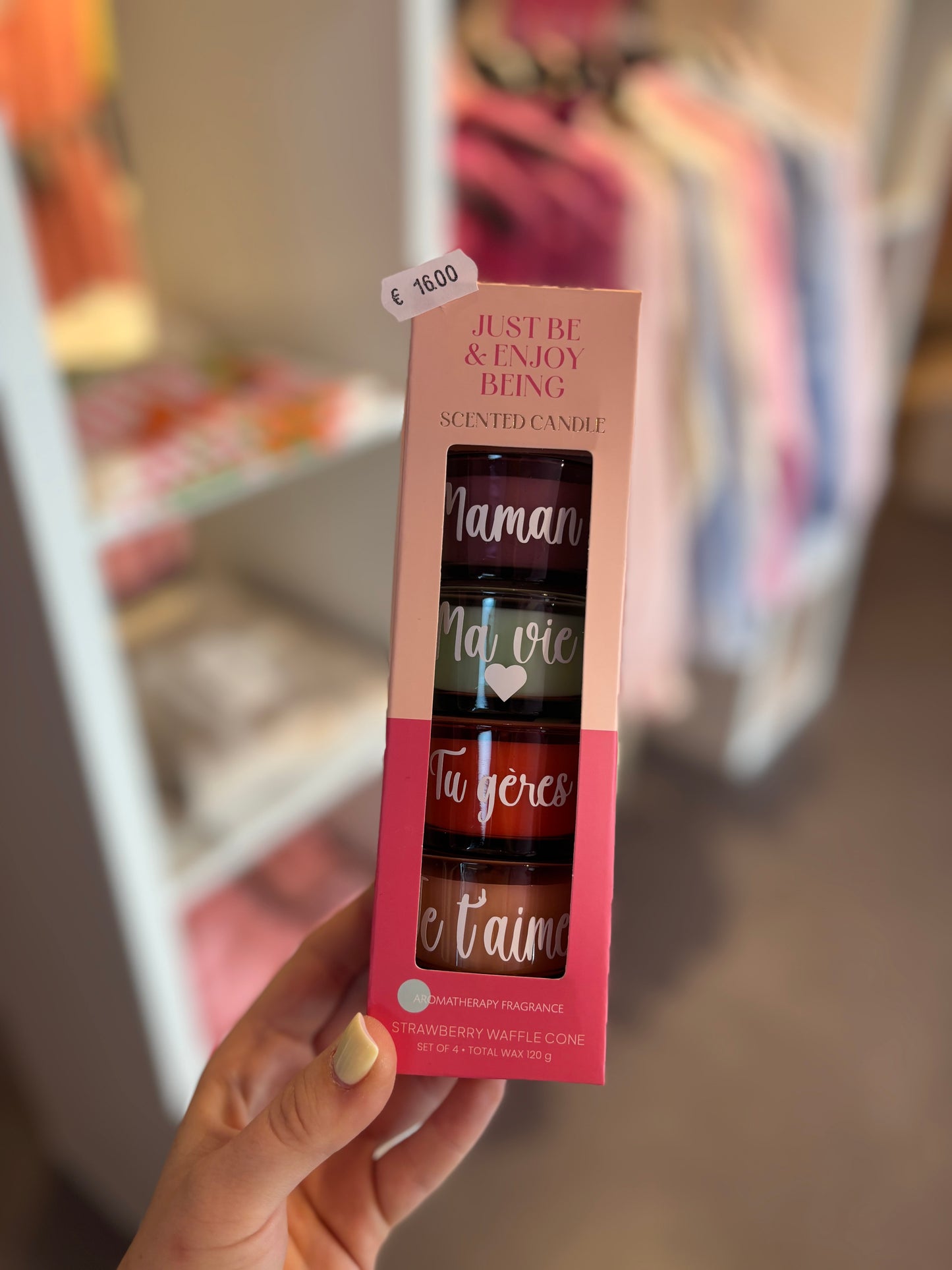 Pack bougies maman rose