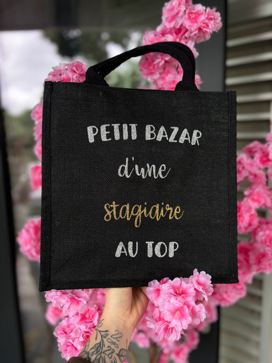 Sac en jute petit bazar d’une stagiaire