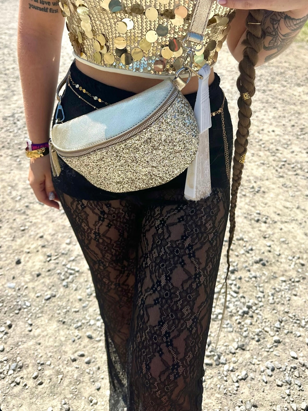 Pantalon en dentelle noir