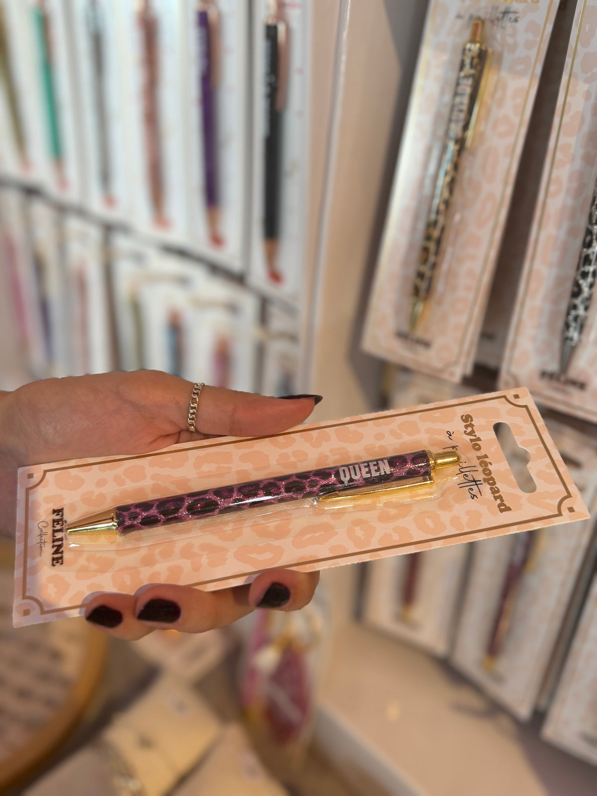 Bic à paillettes léopard - queen