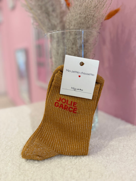 Chaussettes paillettes jolie garce