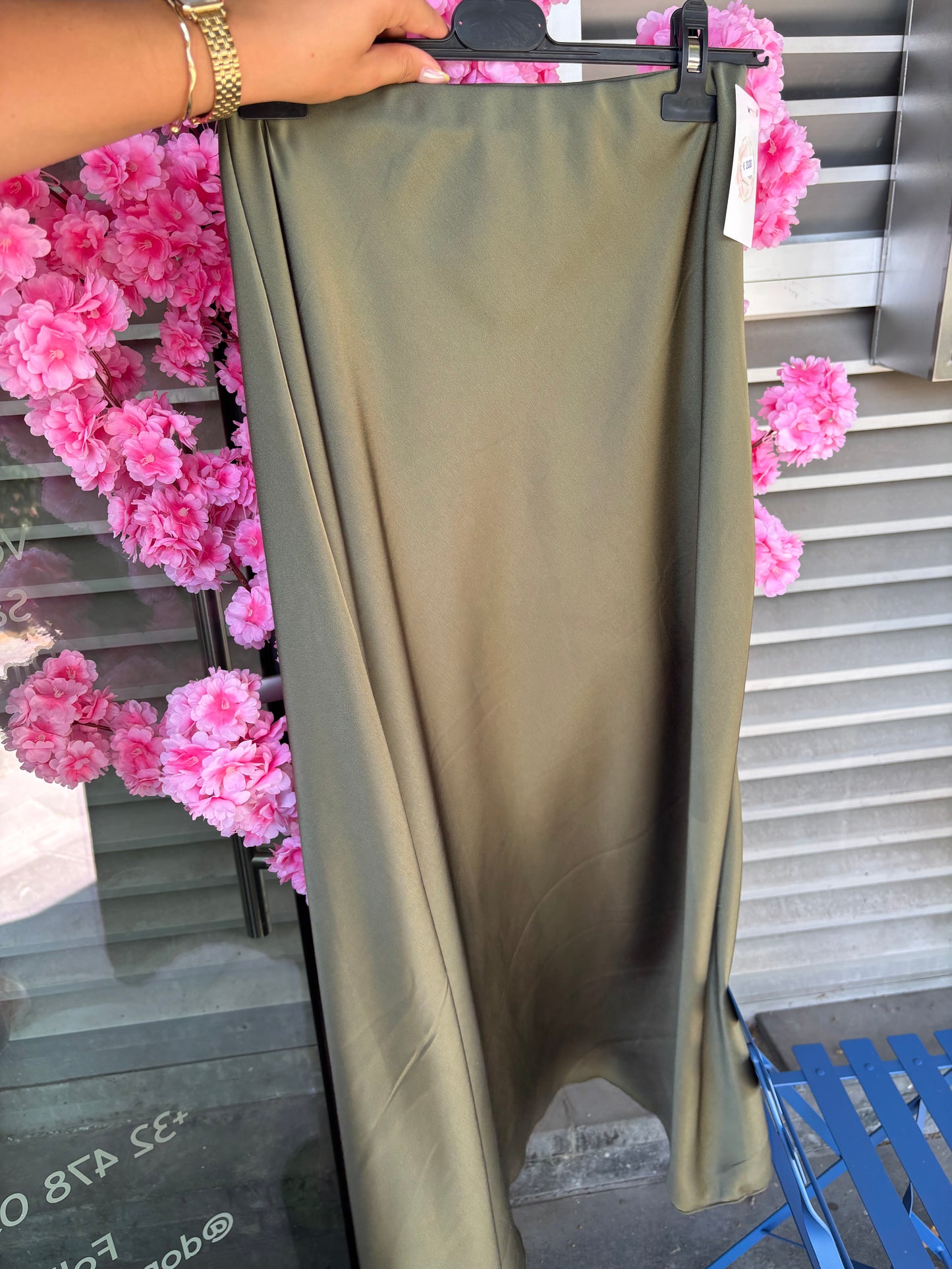 Jupe en satin diverses coloris