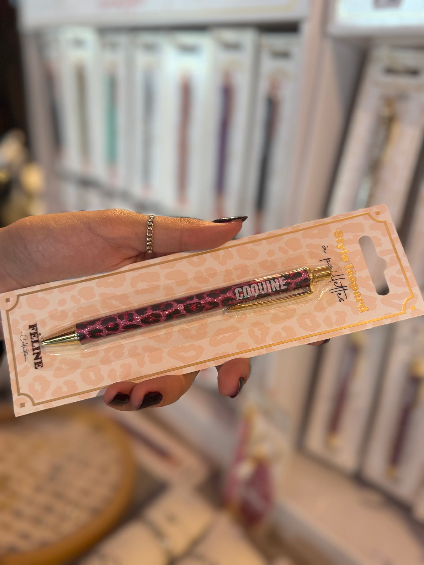 Bic à paillettes léopard - coquine