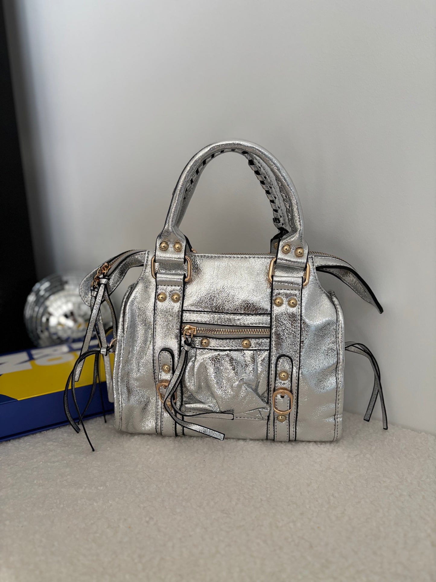 Petit sac Ciaga argenté brillant