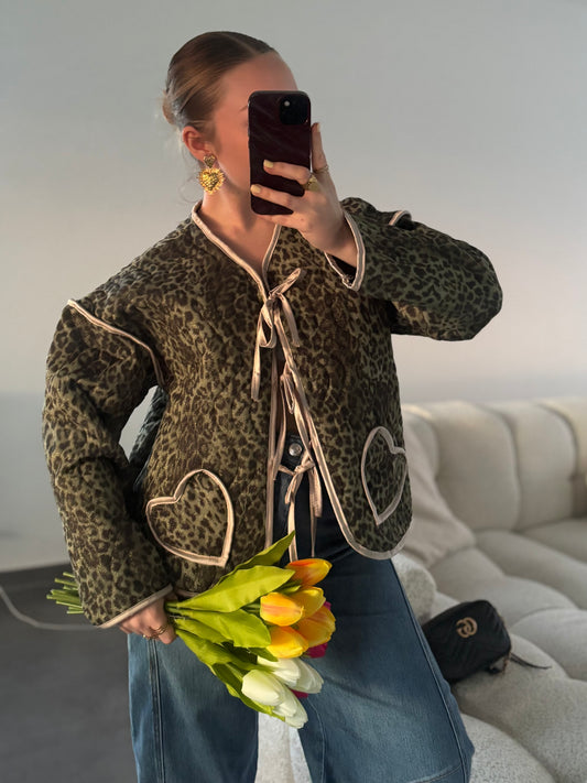 Gilet Esmée léopard paillettes