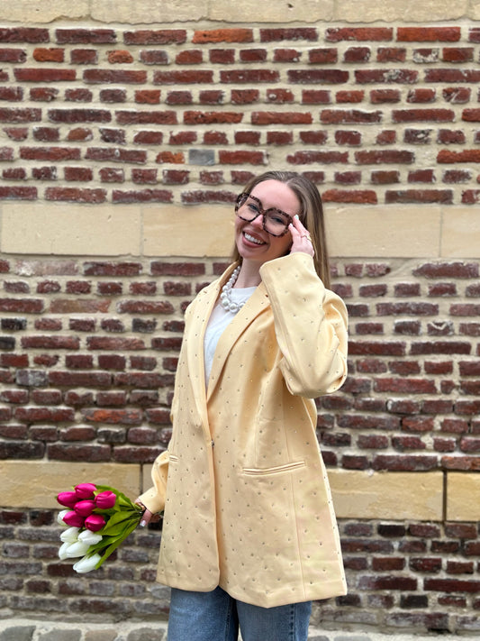 Blazer Soraya jaune à strass