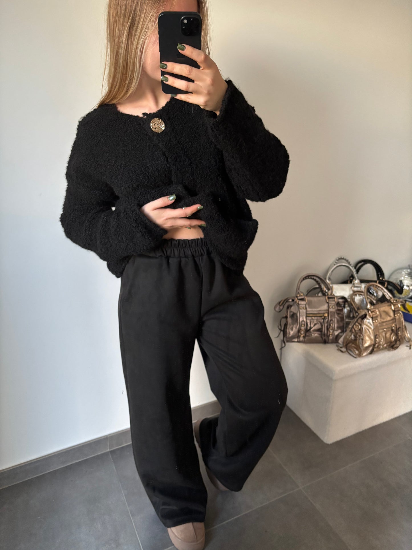 Pantalon daim noir
