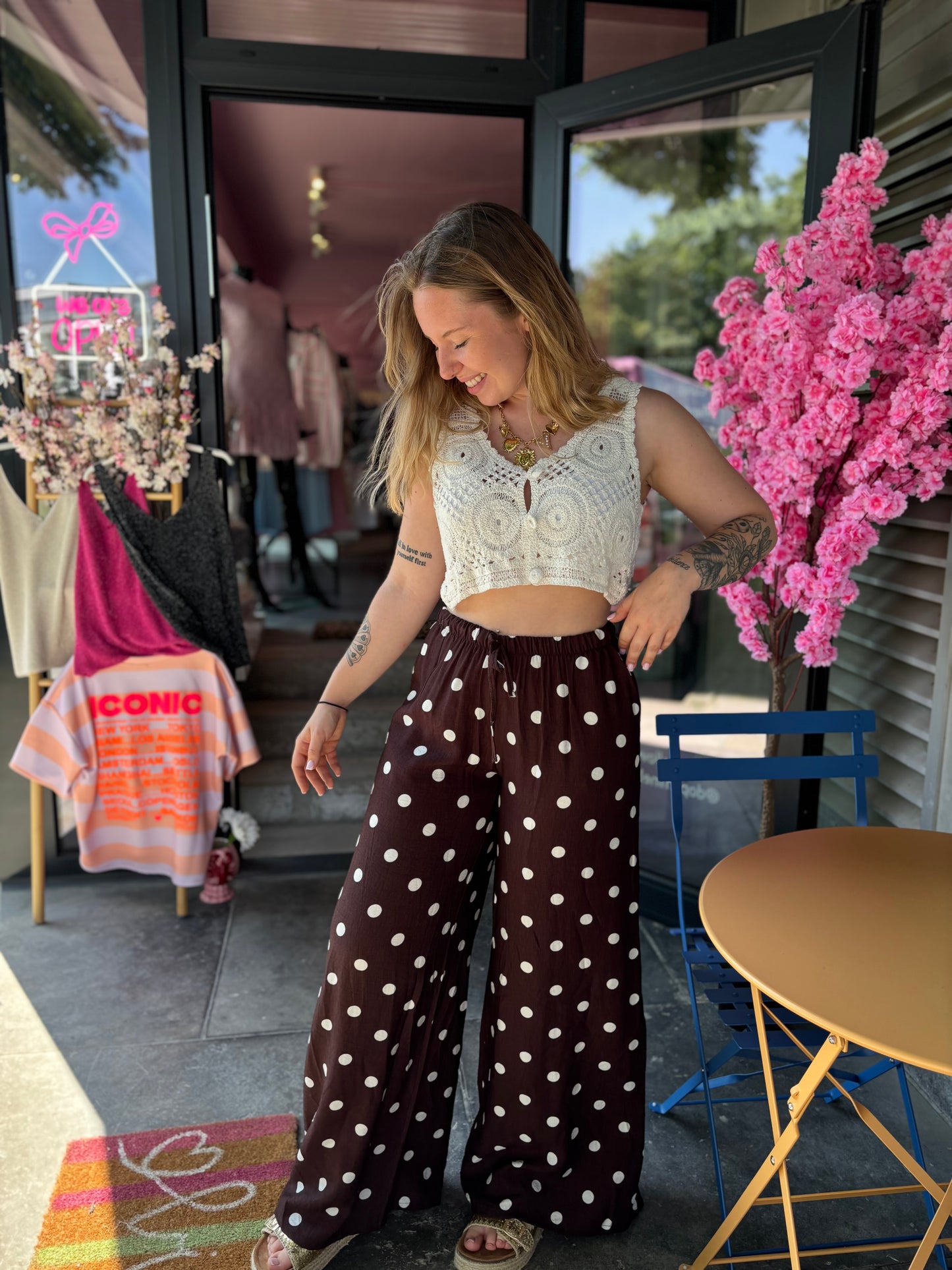 Pantalon à pois choco