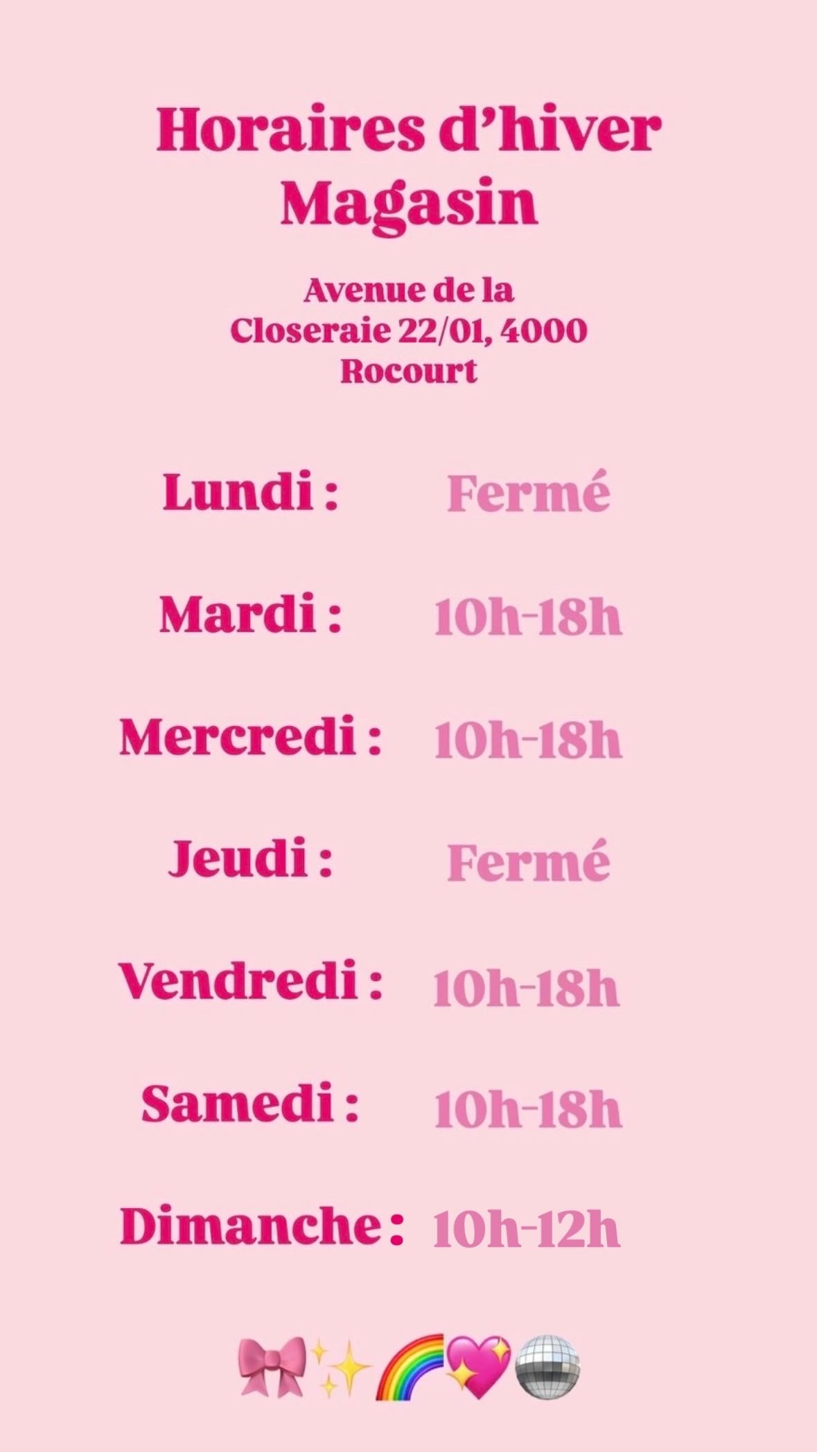 Horaires Magasin Dopamine  Avenue de la Closeraie 22/01, 4000 Rocourt