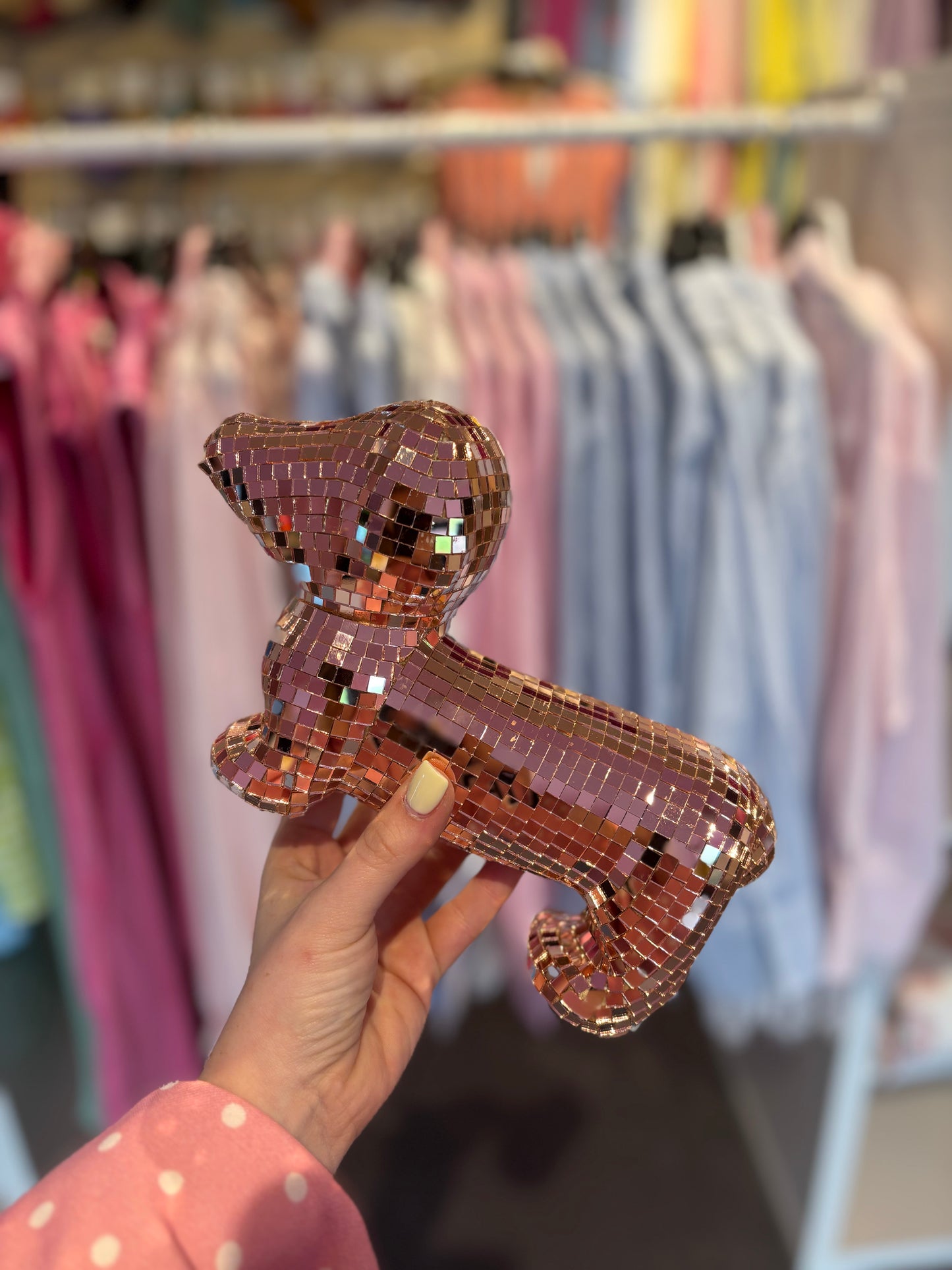 Teckel à facette rose gold