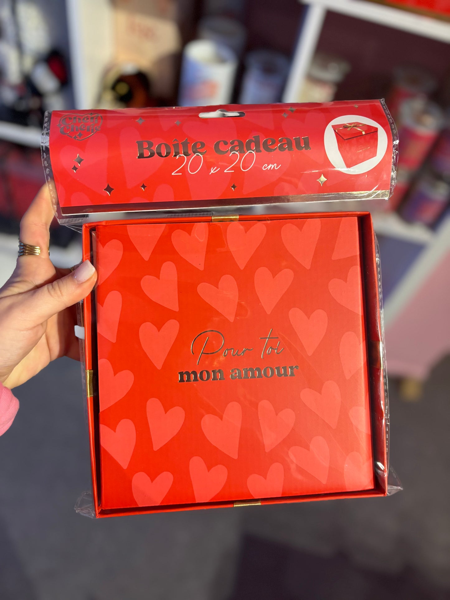 Boîte cadeau pour toi mon amour 20x20cm