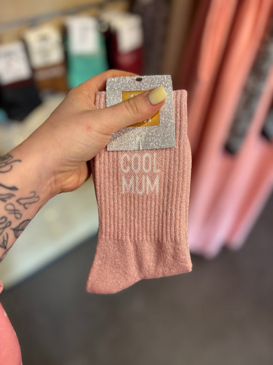 Chaussette à paillette cool mum