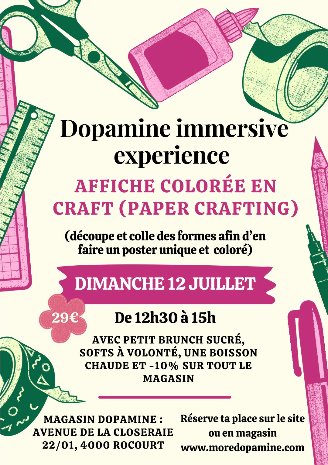 Dopamine immersive expérience : Création d’une affiche en paper crafting