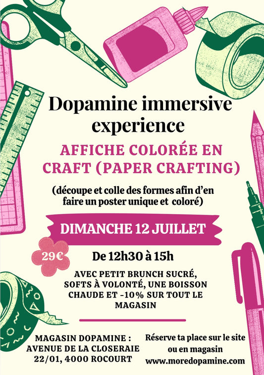 Dopamine immersive expérience : Création d’une affiche en paper crafting