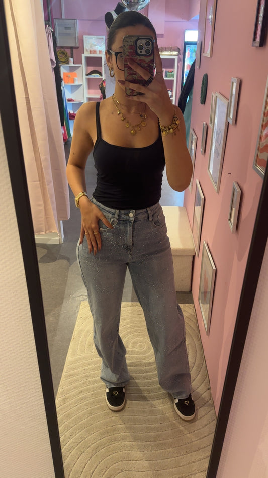 Jeans à strass