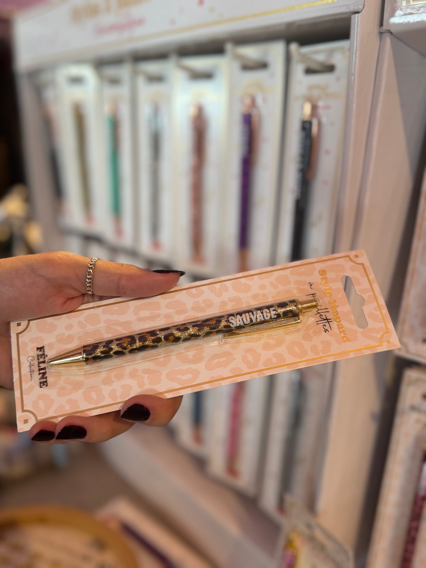 Bic à paillettes léopard - sauvage